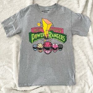 Power Ranger 100% Cotton Gray T-Shirt Unisex Size Small